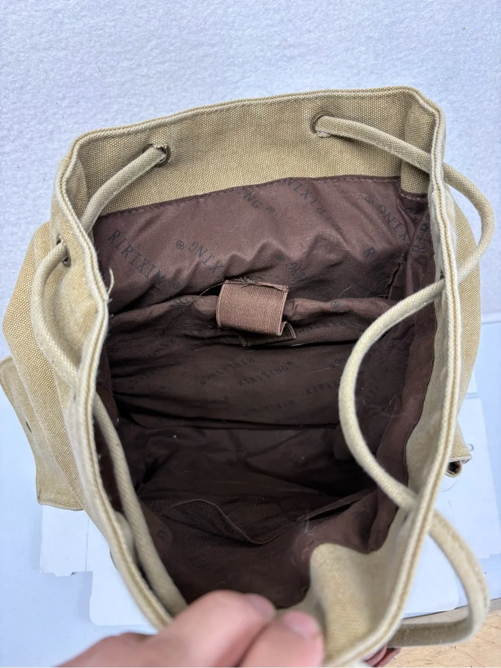 Vintage Canvas Backpack  Hiking Laptop Rucksack
